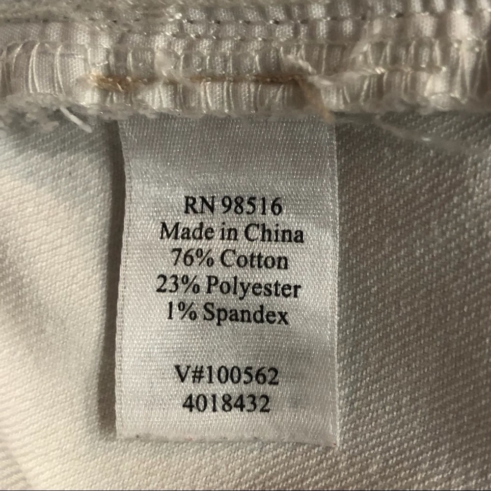 Like New Coldwater Creek White Metallic Jeans - Picture 6 of 7